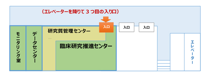 京都府立医科大学 河原町キャンパス 管理棟4階フロアマップ